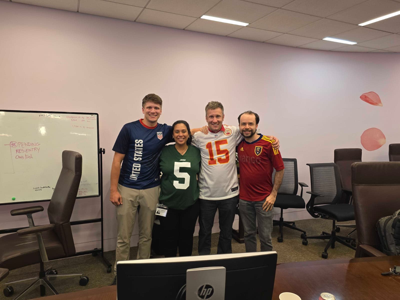 Jorge with co-workers